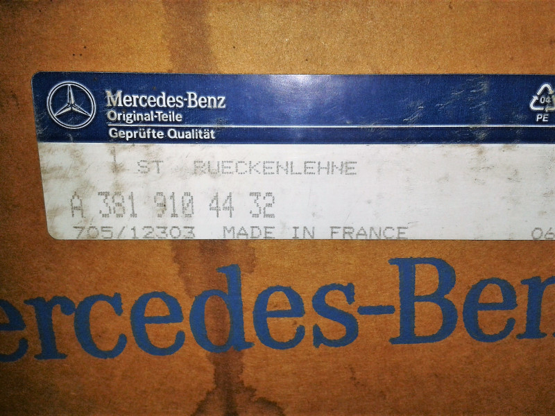 Rückenlehne Fahrersitz brasil NG W381-389 A3819104432