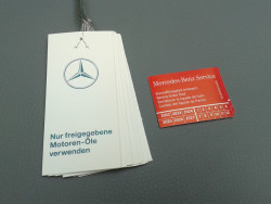 20x Classic Ölzettel / Bremsflüssigkeitszettel / Aufkleber W123 W126 W201 W124 R129