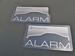 2 ALARM Aufkleber für Seitenscheibe EDW Diebstahlschutz