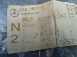 2x Klammer Scharnier an Motorhaube W126 A1269940060