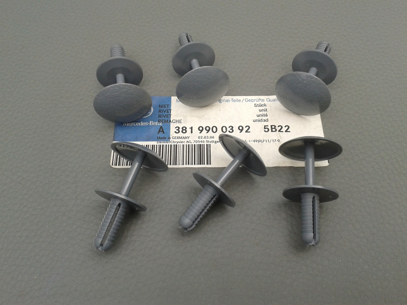 6x Spreizniet blaugrau NG Vario Unimog MB-trac A3819900392 5B22