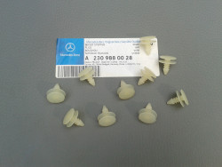 10x Stopfen / Clip Halteschiene A-Säule SLK R171 R172 SL R230 R231 A2309880028
