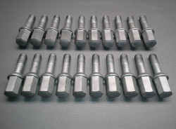 20 Radschrauben für Alufelgen, 75mm M12x40, Kugelbund