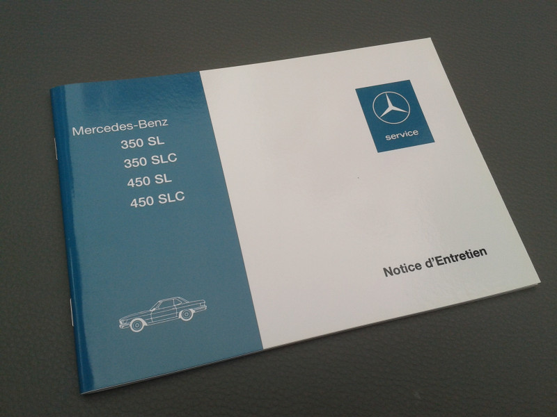 Betriebsanleitung 350 450 SL SLC R107 C107 französisch