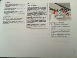 Zusatzanleitung W124 Cabrio, schwedisch
