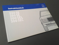 Betriebsanleitung / Instruktionsbok W126 280 380 500 SE SEL SEC, schwedisch