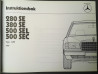 Betriebsanleitung / Instruktionsbok W126 280 380 500 SE SEL SEC, schwedisch