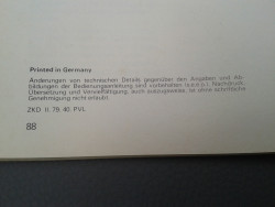 Betriebsanleitung W123 200D 240D 300D, Erstausgabe 1979