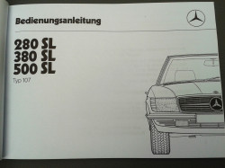 Betriebsanleitung R107 280SL 380SL 500SL