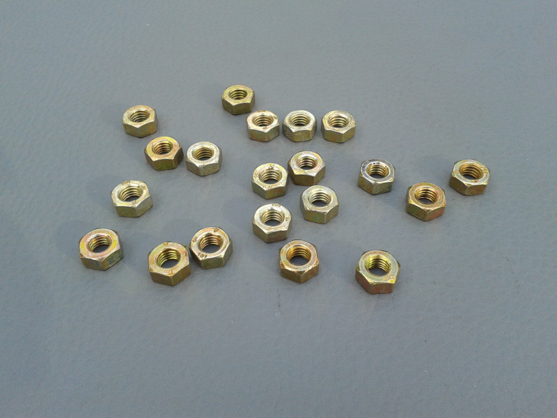 20x Mutter M6 Linksgewinde LH, gelbverzinkt, N000934006012