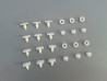 12x Klammer + Stopfen Zierleisten WSS / Heckscheibe W110 W111 W112