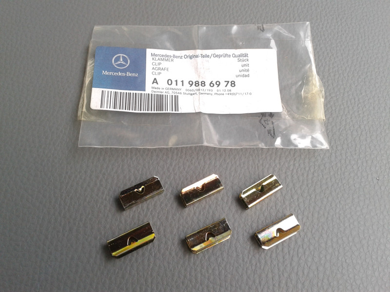 6x Klammer für Stoßstange CLK W209 SL R230 A0119886978