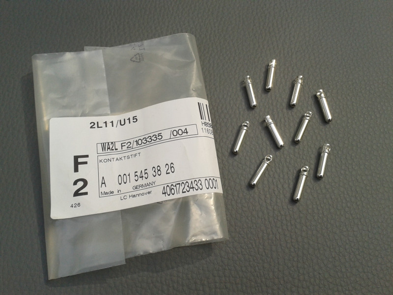 10x Pin / Kontaktstift / Lötkontakt für Steckergehäuse, RK4,  A0015453826