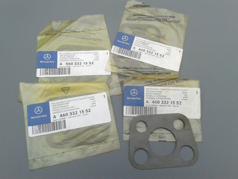 4x Abstandsscheibe Vorderachse 0,5mm G-Modell W460 W461 A4603321552