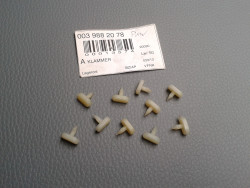 10x Klammer Zierstab Kühlergrill Mitte W114 W115 W116 W123 W126 W201 NEU