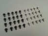 40x Dübel / Kombischraube für Schwellerverkleidung W124 R129 W140 A0009885225 A1249900801